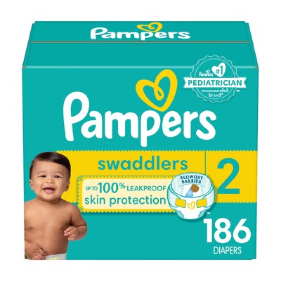 Image of Pampers Swaddlers Disposable Diapers - Size 2 - 186ct