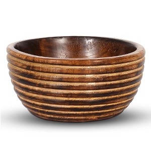 Mela Artisans Wooden Bowl for Decor, Candies - Jasmine, Darma, Jai, Doon Valley - 1 of 4