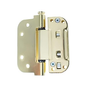 Brixwell 56-224pb Adjustable Set Hinge Non Removable Pin Polished Brass Finish - 1 of 4