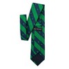 Jacob Alexander Men’s Irish Stripe Shamrock Woven Necktie – Green/Navy - 2 of 4