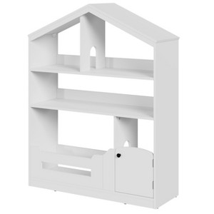 2/ 3 Tier Kids Bookshelf,Toy Storage Organizer with Motion Sensor Light,Wooden Book Rack for Childrens Room Classroom - 1 of 4