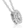 Pompeii3 5/8ct Diamond Halo Pendant 10K White Gold Womens Necklace - image 3 of 4