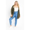 Avenue Women's Plus Size Cara Cable Knit V Neck Cardigan - 3 of 4