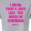 Women's - Mean Girls - Rules Of Feminism Cropped Graphic T-Shirt - 2 of 4