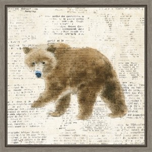 Amanti Art Into the Woods VI no Border (Bear) by Emily Adams Canvas Wall Art Print Framed 16-in. x 16-in. - 1 of 4