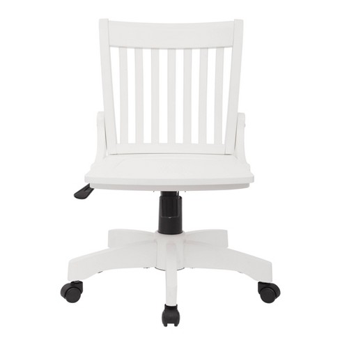 White wooden desk online chair