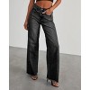Clearlove Women's Wide Leg Jeans High Waisted Strechy JeansStraight Raw Hem Loose Casual Denim - 2 of 4