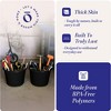 Homz Multi Purpose 17 Gallon Plastic Open Top Round Utility Tub with Rope Handles for Indoor or Outdoor Home Organization, Black (2 Pack) (3 Pack) - 3 of 4