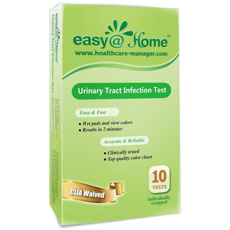 easy@Home Urinary Tract Infection (UTI) Test Strips - 10ct, 1 of 5