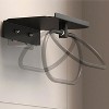 Ridstar A Black Metal Towel Rack With A Modern, Minimalist Design And Oval Towel Rings With Built-In Shelves - 4 of 4