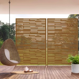 PexFix 72 in. x 47 in. Outdoor Privacy Rectangle Screen Galvanized Steel Panel Divider in Brown - 1 of 4