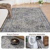 Vintage Oriental Rug, Washable Non-Slip Area Rug ¨C Distressed Medallion Carpet for Living Room, Bedroom - 3 of 4