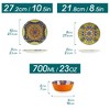vancasso 12 Pieces Dinnerware Set, Multicolour Set, Bohemian Style, Porcelain Dinnerware, Plates, Bowls Set For 4 Person - 2 of 4