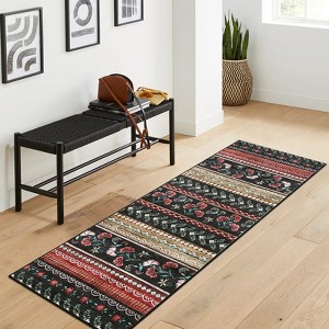 Living Room Area Rug Floral Rug Geometric Rug Machine Washable Rug Non Slip Low Pile Carpet for Bedroom Dining Room Home Office - 1 of 4