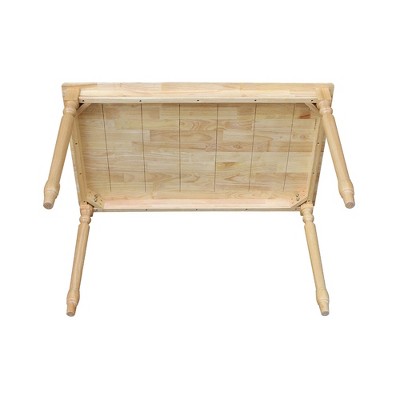 Rustic Farmhouse 48" Natural Wood Rectangular Dining Table