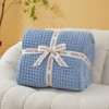 Snuggle Sac Reversible Waffle Knit Throw Blanket Cozy Microfiber Throw - 2 of 4