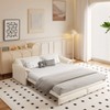 GDFStudio Sheila Convertible 66" Velvet Queen Size Sofa Bed with Side Pocket - 2 of 4