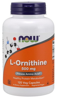 Ornithine 500mg by Now Foods  -  120 Capsule