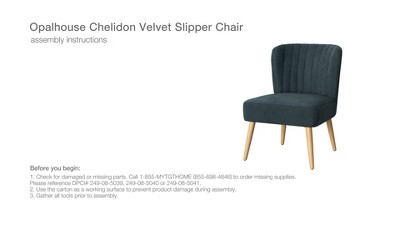 Chelidon velvet slipper chair new arrivals