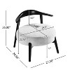 CAVINAS Dining Chairs Kitchen Chairs?Accent Chair Fabric Accent Seat with Metal Legs for Dining Room, Bedroom - 4 of 4