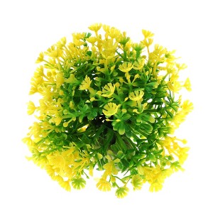 Unique Bargains Artificial Aquarium Grass Ball for Fish Tank Landscape Decoration Green Yellow 3.74x4.33 Inch 1 Pcs - 1 of 4
