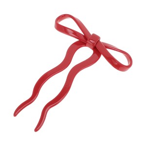 Unique Bargains Women's Bow Wave Chignon Pin 1 Pc - 1 of 4