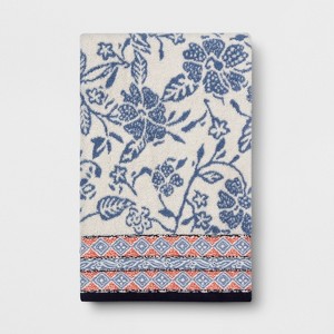 Floral Bath Towel White/Blue - Threshold , Blue White