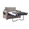 YOOCOZZ 47.2" Twin Size Sleeper Sofa with a Foldable Mattress,a Side Storage Pocket, a Foldable Side Table and Two USB Ports - 4 of 4
