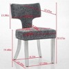 Kumasinova Mid Century Modern Counter Height Bar Stools Set of 2, Farmhouse Upholstered Counter Stools with Copper Nails,Armless Counter Height Stools - 3 of 4
