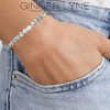 Round CZ Tennis Bracelet for Women Adjustable Chain Slide Bead White Gold Plated Ginger Lyne Collection - 4 of 4