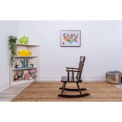 Espresso Colonial Children's Wooden Rocking Chair