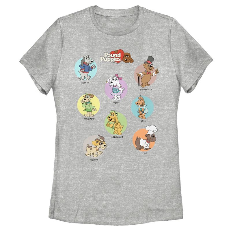 Women's Pound Puppies Character Portraits T-Shirt, 1 of 5