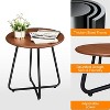 VINGLI Patio Small Side Table, Heavy-Duty Waterproof Metal Steel Outdoor Side Table End Table for Garden Balcony Yard Porch and Indoor - 4 of 4