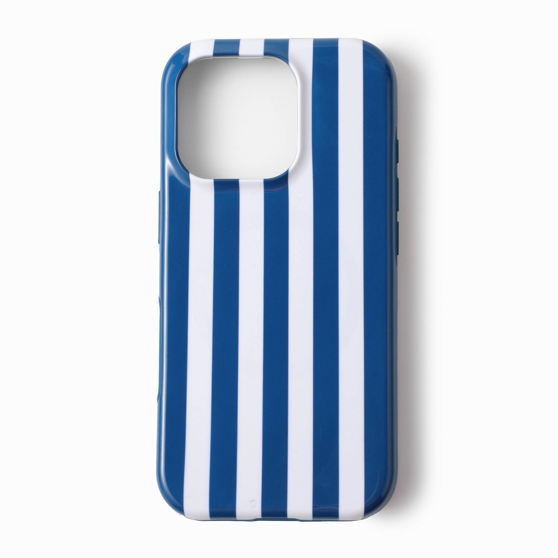 GEMS Hello Lux Navy Cabana Stripe Glossy iPhone Case - 16 Pro