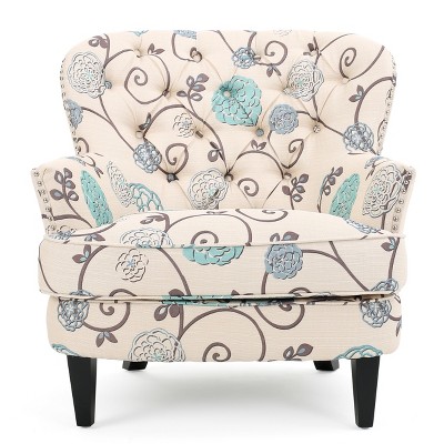 Tafton Floral Club Accent Chair - Christopher Knight Home