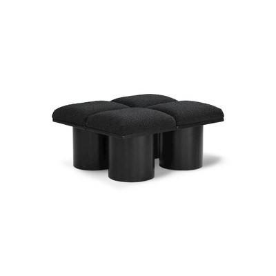 black boucle fabric/black finish