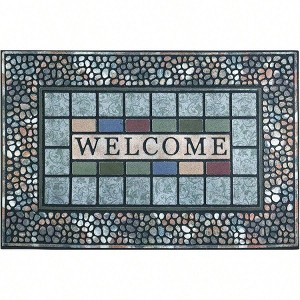 Large 24x 36 Inch Entry Way Doormat for High Traffic Areas Non Slip Rubber Back Low Profile Outdoor Heavy Duty Welcome Rug - 1 of 4