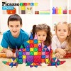 PICASSO-TILES Magnetic Tiles For Kids, 101PCS Construction STEM Building Blocks Educational Toy, Travel Size - 2 of 4