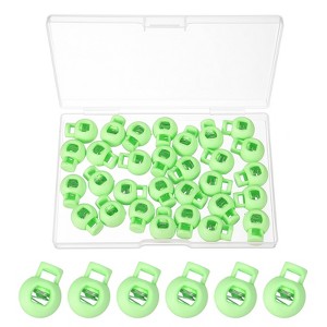 Unique Bargains Plastic Adjustable Draw String Clip Ends Spring-Loaded Buckle Round Cord Locks 30 Pcs - 1 of 3