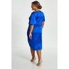 QUIZ Women's Plus Size Satin Angel Sleeve Midi Dress - 2 of 4