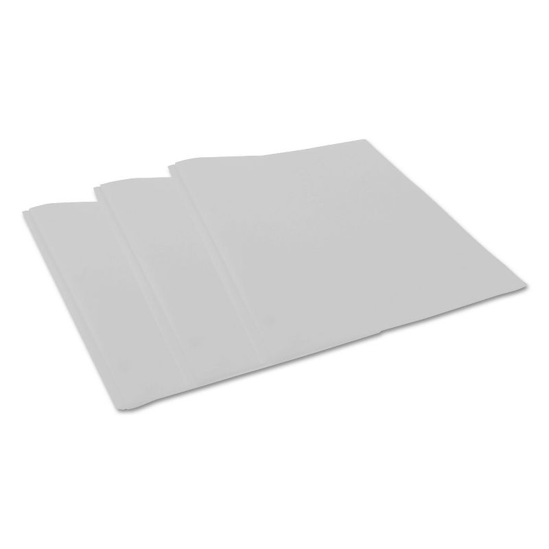 Universal Plastic Twin-Pocket Report Covers with 3 Fasteners 100 Sheets White 10/PK 20554, 5 of 6