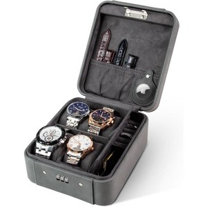 Watch Case with Combination Lock - 4 Watch Storage and Jewelry Organizer - for Ring and Watch Storage - 1 of 4