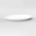 18" x 14" Porcelain Oval Serving Platter White - Threshold™