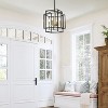 BAOURE 17.32" Black Lantern Tiered Pendant Light Fixture, 4 Light Modern Farmhouse Chandelier, Industrial Chandeliers for Living Room Kitchen Island - 3 of 4
