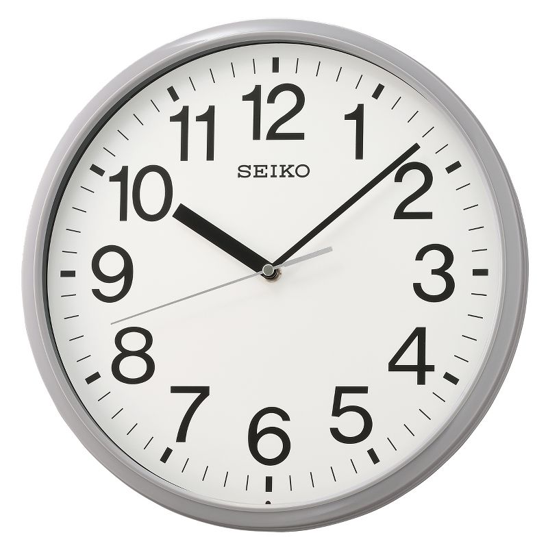 Seiko 12" Office Wall Clock - Black, 1 of 6