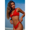 Moda Minx Scrunch 'Red' Fixed Bikini Bottoms - 3 of 4
