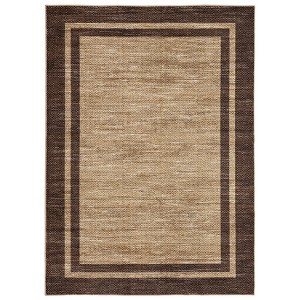Washable Modern Living Room Rugs, Bordered Non Slip Geometric Area Rug for Bedroom, Soft Low Pile Throw Dining Room Carpet Home Decor Rugs - 1 of 4