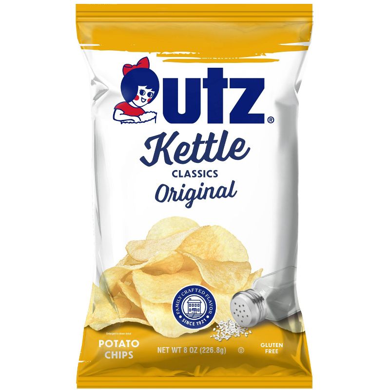 Utz Kettle Classics Original Kettle Cooked Potato Chips - 8oz, 1 of 6