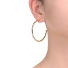 Guili Golden Luxe 14K Gold Plated Large Open Hoop Earrings, the Perfect Fusion of Classic and Contemporary Elegance to Match Any Stylish Attire - 3 of 3