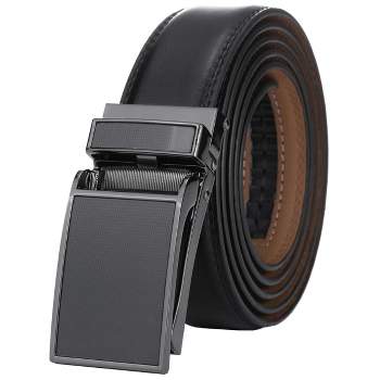 Mission Belt Men's Ratchet Belt - Vader 40 - Black Buckle/Black Leather,  Small (28-32) at  Men's Clothing store